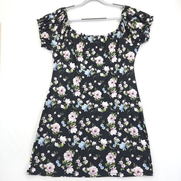 J for Justify Dress Womens 3X Floral Stretch Off Shoulder Short Sleeve Boho - Picture 2 of 11